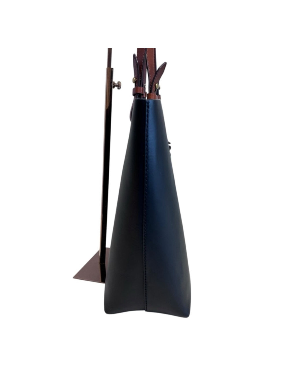 Fossil - Rachel Tote in Black Leather w Brown Handles - Picture 5 of 13